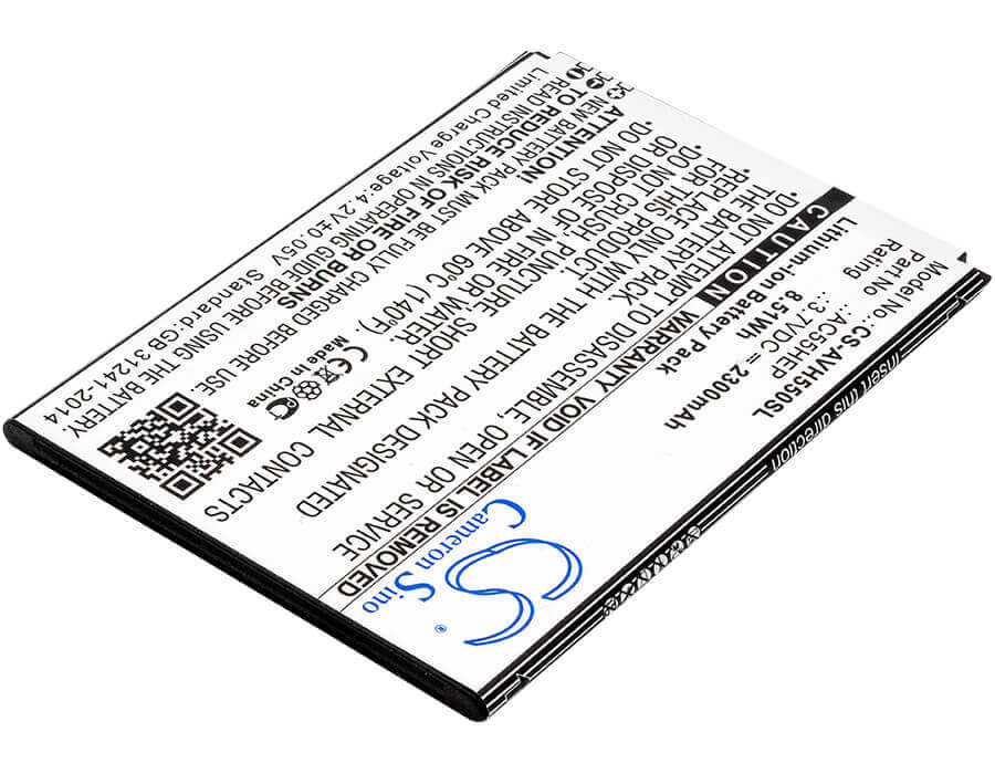 3,7V, Li-ion, 2300mAh, batterie de smartphone compatible avec Archos, Ac55hep, A55 Helium, Helium +, 8,51Wh Mobile, Smartphone Cameron Sino Technology Limited (Smartphone)