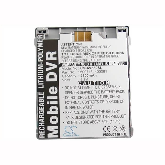 Battery For Archos Av500 Mobile Dvr 30gb, Av500 Mobile Dvr Series, Av530 Mobile Dvr 30gb 3.7v, 2600mah - 9.62wh Batteries for Electronics Cameron Sino Technology Limited (Suspended)