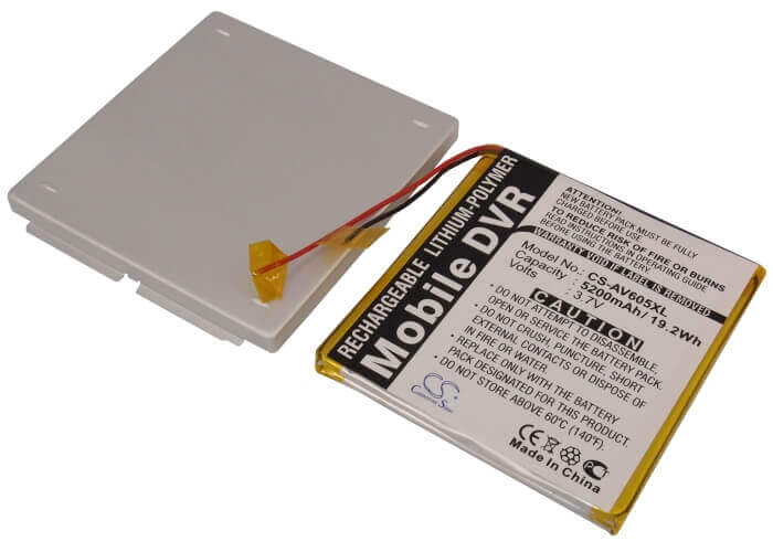 3.7V, Li-Polymer, 5200mAh, Media Player battery fits Archos, Av605 120gb, Av605 Wifi 120gb, 19.24Wh Media Player Cameron Sino Technology Limited
