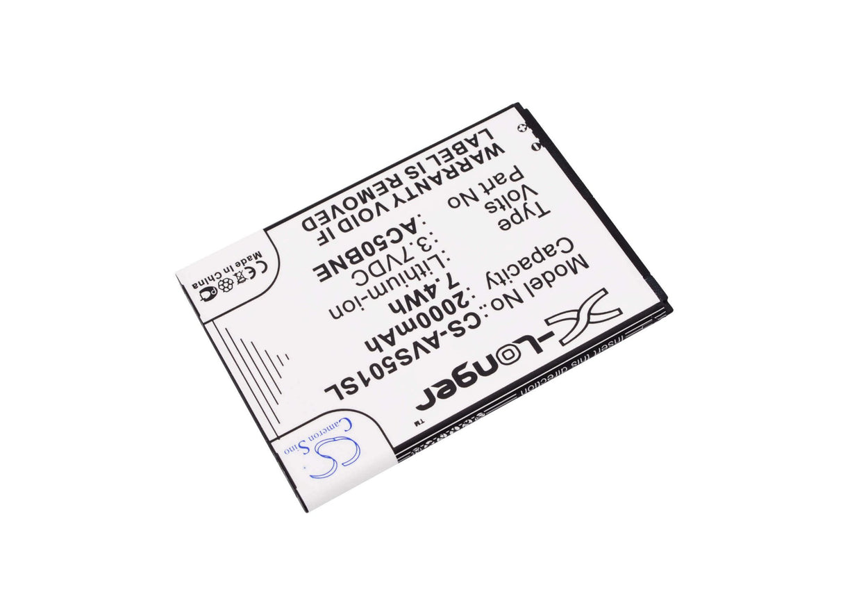3.7V, Li-ion, 2000mAh, SmartPhone battery fits Archos, Ac50bne, 50b Neon, Neon 50b, 7.4Wh Mobile, SmartPhone Cameron Sino Technology Limited (Smartphone)