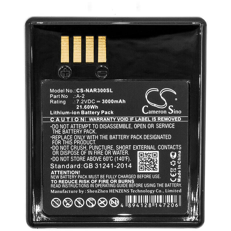 7.2V, Li-ion, 3000mAh, Batterie de caméra de sécurité domestique compatible avec Netgear, Arlo, A-2, Go, Vma4410, 21.6Wh Caméra de sécurité domestique Cameron Sino Technology Limited