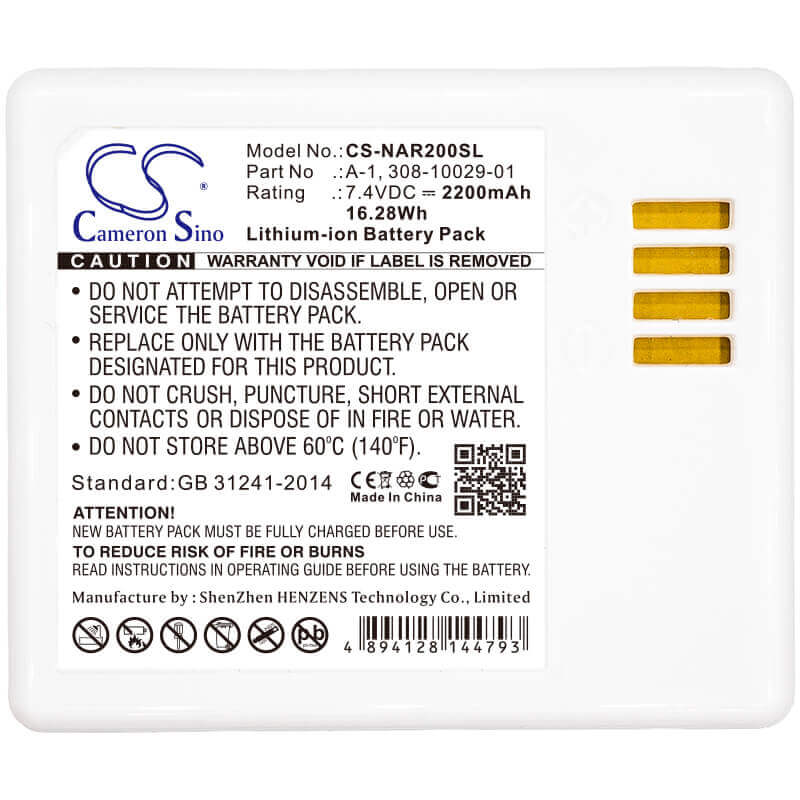 Home Security Camera Battery For Arlo, Pro, Pro 2 replaces 308-10048-01, 7.4v, 2200mah - 16.28wh Home Security Camera Cameron Sino Technology Limited