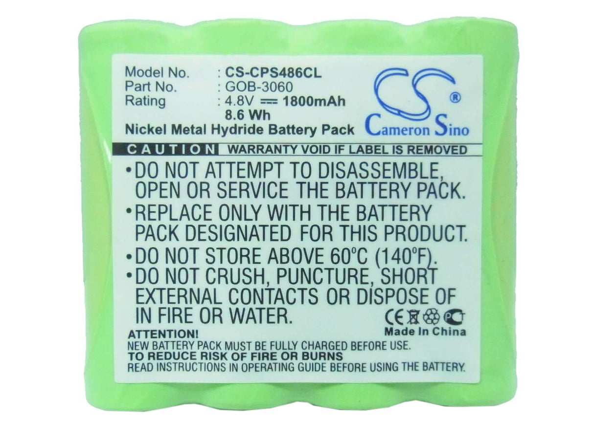 4.8V, Ni-MH, 1800mAh, batterie de téléphone sans fil compatible avec Cobra, Dnt, Kathrein, Urmet, Hanseatic, Ascom, Gob-3060, Mira, 8.64Wh Téléphone sans fil Cameron Sino Technology Limited (Téléphone sans fil)