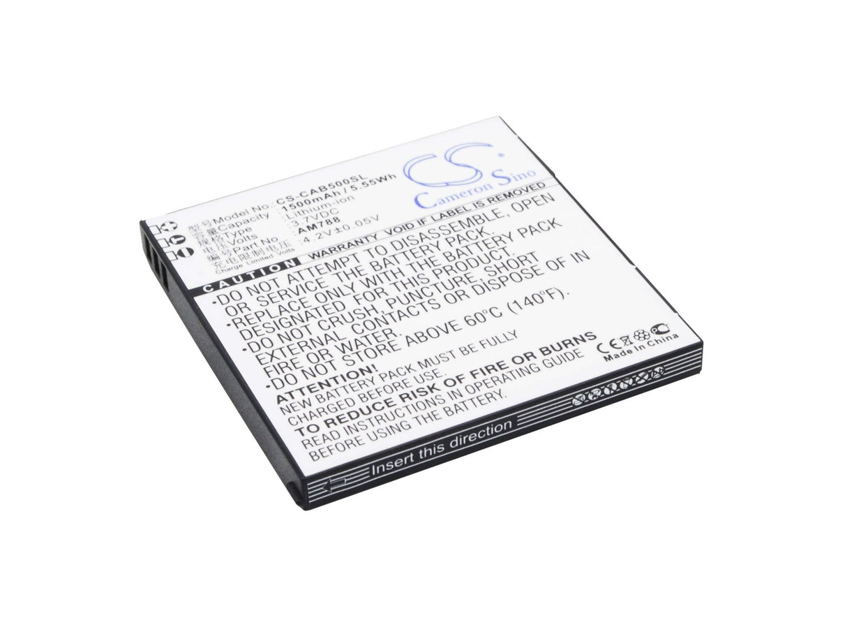 3.7V, Li-ion, 1500mAh, SmartPhone battery fits Aston Martin, Am788, Am788, 5.55Wh Mobile, SmartPhone Cameron Sino Technology Limited (Suspended)
