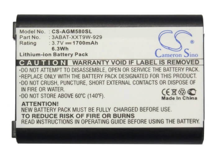 3.7V, Li-ion, 1700mAh, Headset battery fits Astro, 212-m03xag-0000, Gaming Mixamp 5.8 Rx, Mixamp 5.8, 6.29Wh Wireless Headset Cameron Sino Technology Limited