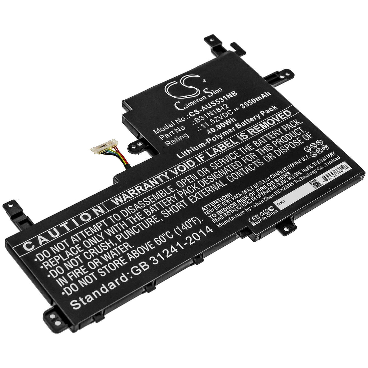Battery For Asu, K531fa, K531fl, S531fa 11.52v, 3550mah - 40.90wh Notebook, Laptop Cameron Sino Technology Limited