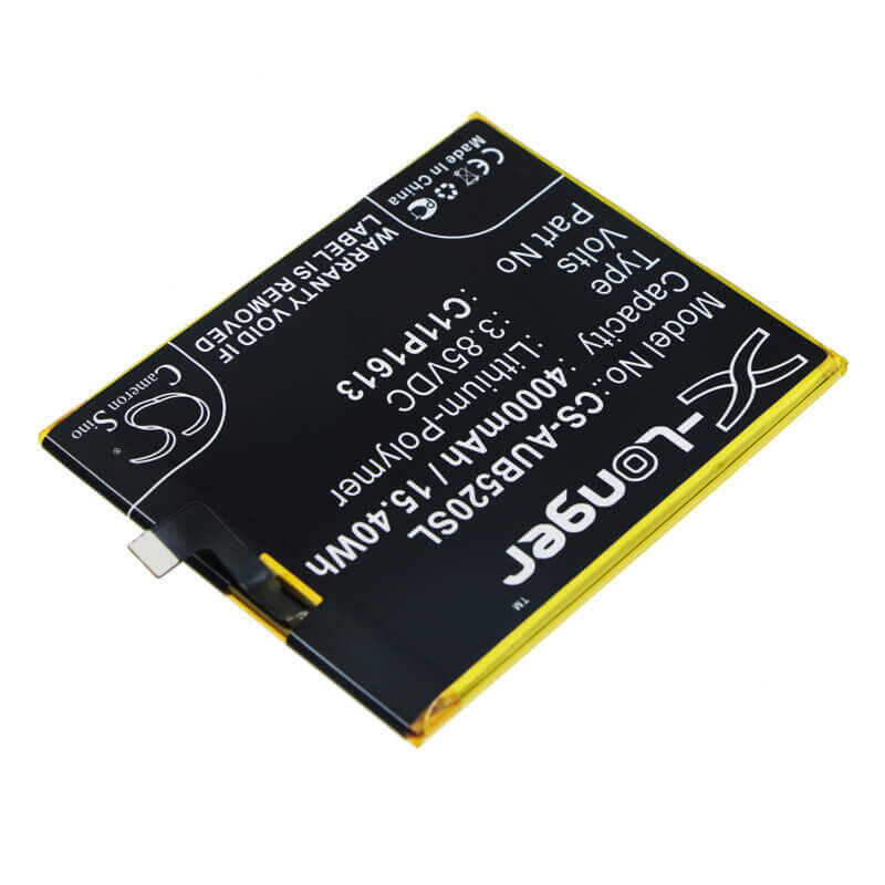 3.85V, Li-Polymer, 4000mAh, SmartPhone battery fits Asus, C11p1613, 4 Selfie Lite Dual Sim Lte, Zb520kl, 15.4Wh Mobile, SmartPhone Cameron Sino Technology Limited (Smartphone)