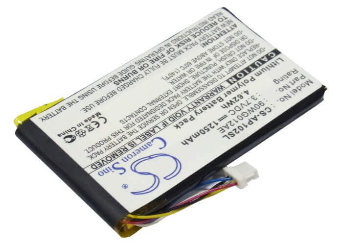 3,7V, Li-Polymer, 1250mAh, batterie GPS compatible avec Asus, 90wg012ae, 90wg012ae1155l1, S102, 4,63Wh GPS, Navigator Cameron Sino Technology Limited