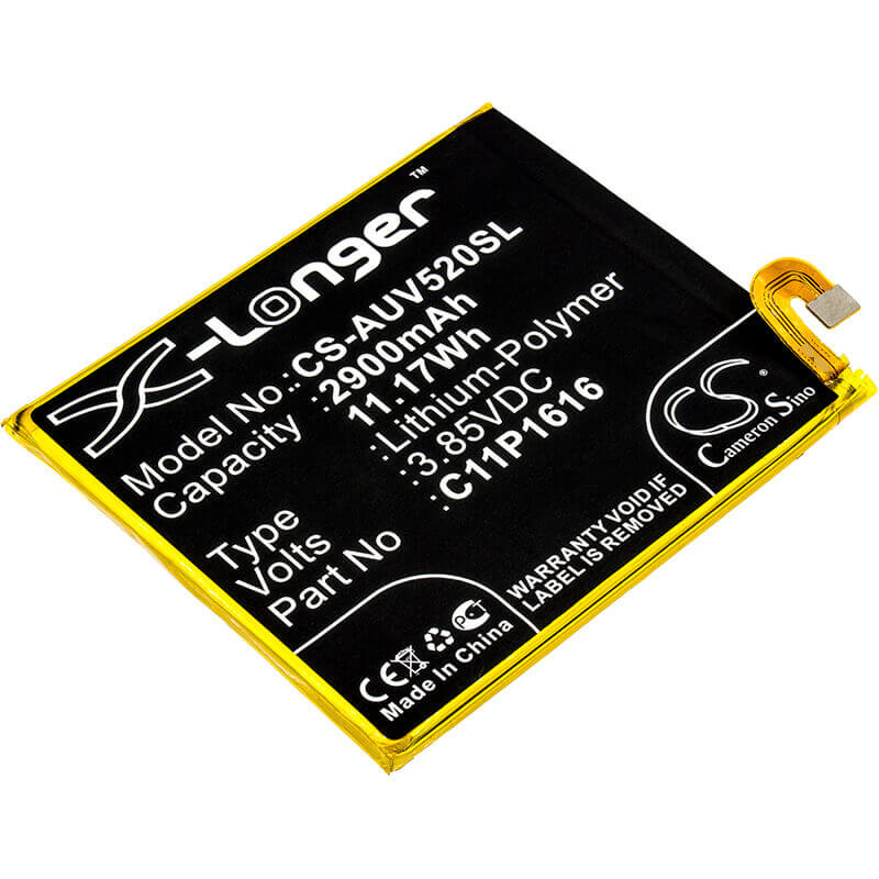 3.85V, Li-Polymer, 2900mAh, SmartPhone battery fits Asus, 0b200-02480000, A006, V520kl, 11.17Wh Mobile, SmartPhone Cameron Sino Technology Limited (Smartphone)