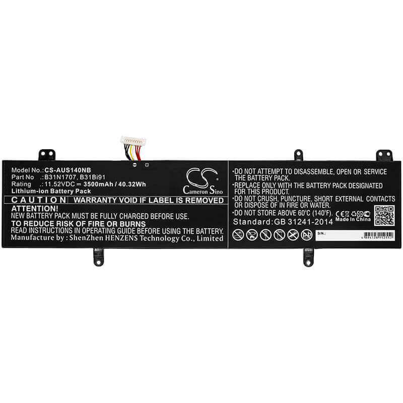 Battery For Asus, A411uf, F411uf, P1410uf 11.52v, 3500mah - 40.32wh Notebook, Laptop Cameron Sino Technology Limited