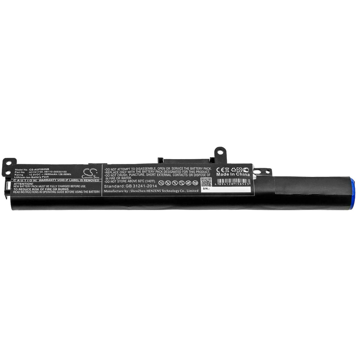 Battery For Asus, A560ud, F560, F560ud 10.8v, 2600mah - 28.08wh Notebook, Laptop Cameron Sino Technology Limited