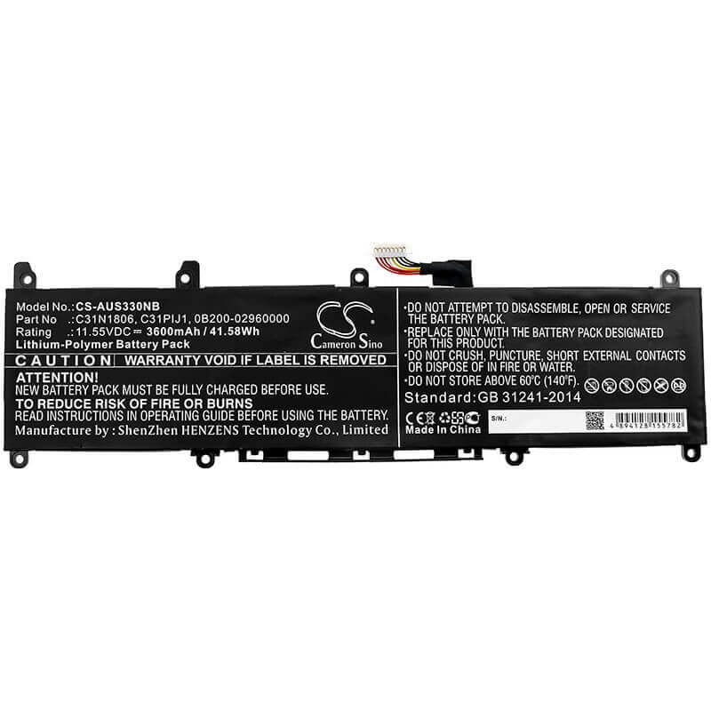 Battery For Asus, Adol 13, Adol 13fa, Adol 13fn 11.55v, 3600mah - 41.58wh Notebook, Laptop Cameron Sino Technology Limited