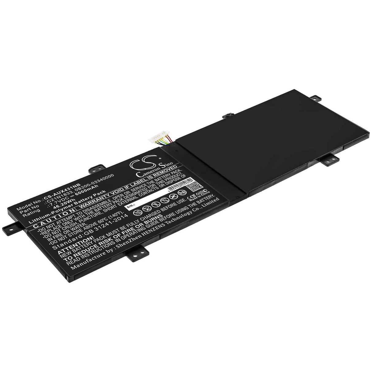 Battery For Asus, Bx431fa, Bx431fb, K431fa 7.7v, 6000mah - 46.20wh Notebook, Laptop Cameron Sino Technology Limited