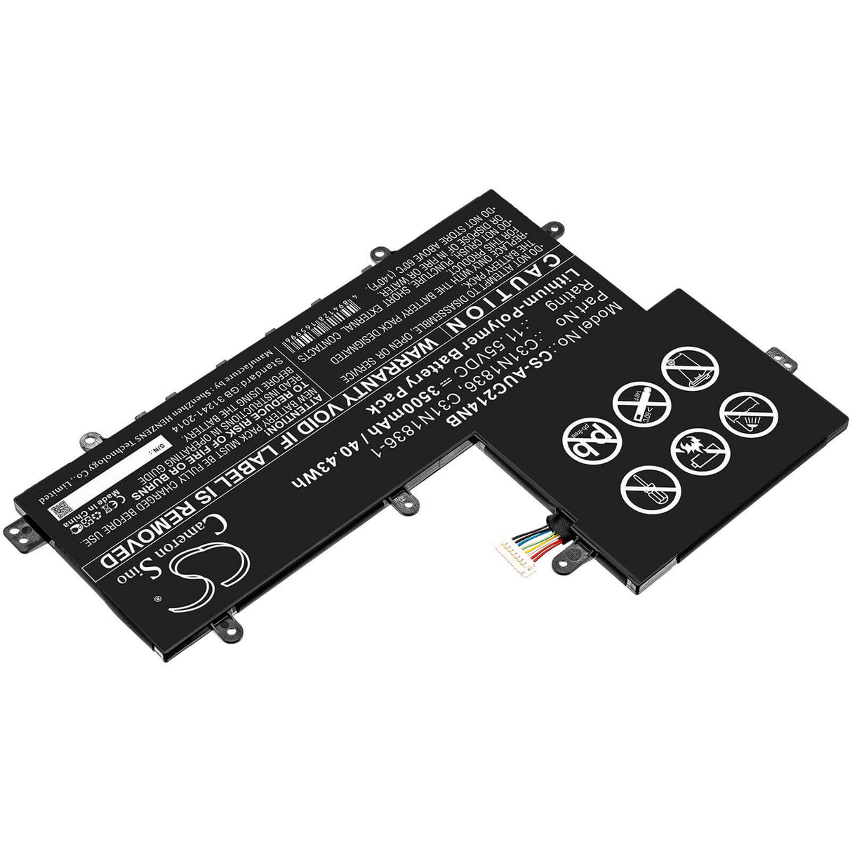 Battery For Asus, C204ma-1a, C204ma-bu0005, C204ma-bu0010 11.55v, 3500mah - 40.43wh Notebook, Laptop Cameron Sino Technology Limited