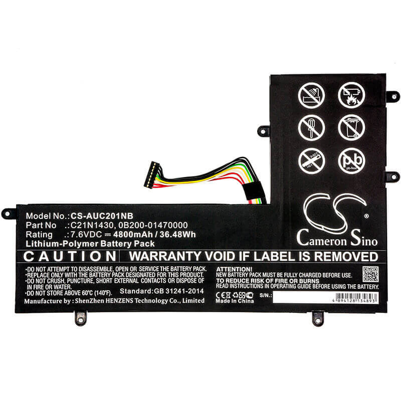 Battery For Asus, Chromebook C201, Chromebook C201p 7.6v, 4800mah - 36.48wh Notebook, Laptop Cameron Sino Technology Limited