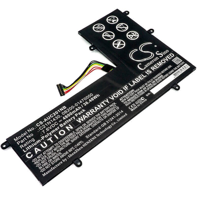 Battery For Asus, Chromebook C201, Chromebook C201p 7.6v, 4800mah - 36.48wh Notebook, Laptop Cameron Sino Technology Limited