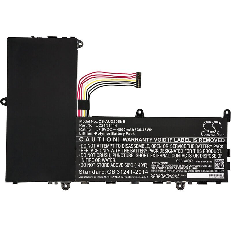 Battery For Asus, Ckse321d1, Eeebook X205, Eeebook X205ta 7.6v, 4800mah - 36.48wh Notebook, Laptop Cameron Sino Technology Limited