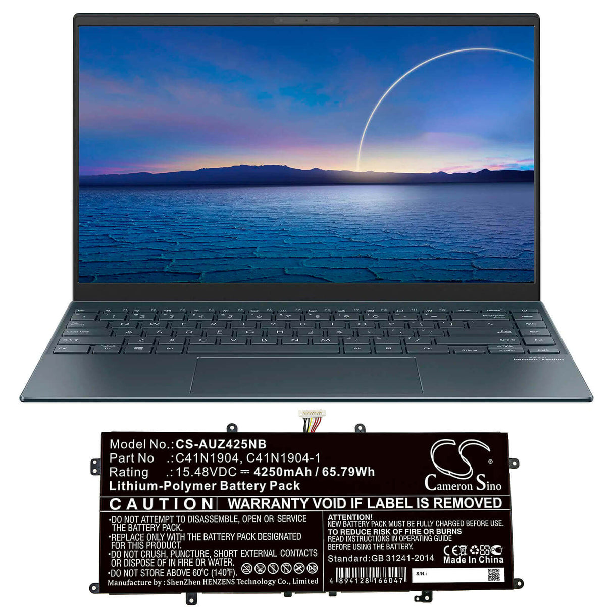 Notebook battery For Asus, Deluxe 14s, Ux425ia, X435ea 15.48v, 4250mah - 65.79wh Notebook, Laptop Cameron Sino Technology Limited
