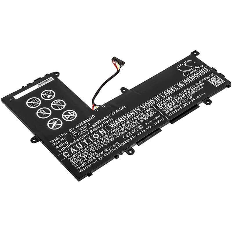 Battery For Asus, E200ha, E200ha-1a, E200ha-1b 7.6v, 3350mah - 25.46wh Notebook, Laptop Cameron Sino Technology Limited