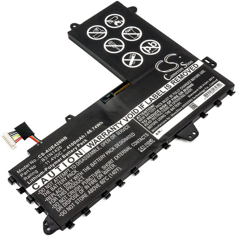 Battery For Asus, E402ma, Eeebook E402ma, Eeebook E402ma-wx000 11.4v, 4100mah - 46.74wh Notebook, Laptop Cameron Sino Technology Limited