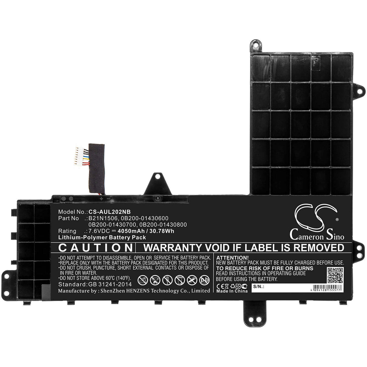 Battery For Asus, E502na-2a, E502na-2b, E502na-2c 7.6v, 4050mah - 30.78wh Notebook, Laptop Cameron Sino Technology Limited
