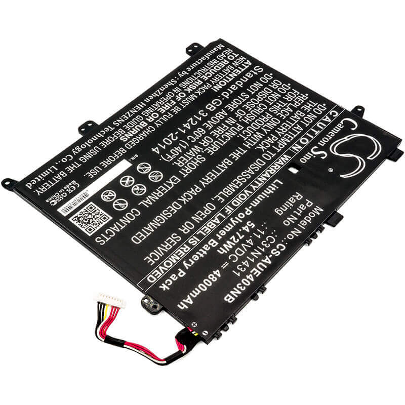 Notebook Battery For Asus, Eee Book E403s, Eee Book E403sa, 4800mah - 54.72wh Notebook, Laptop Cameron Sino Technology Limited