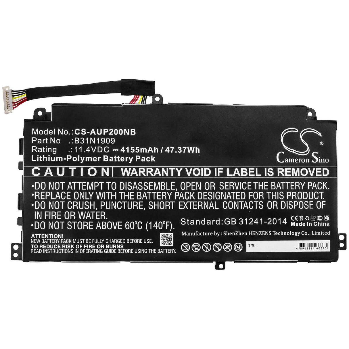 Battery For Asus, Expertbook P2 P2451, Expertbook P2 P2451fa-eb0091r 11.4v, 4155mah - 47.37wh Notebook, Laptop Cameron Sino Technology Limited
