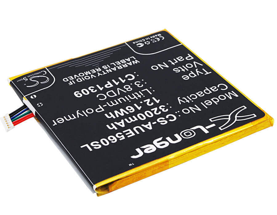 3.8V, Li-Polymer, 3200mAh, SmartPhone battery fits Asus, C11p1309, Fonepad Note 6, Fonepad Note Fhd6, 12.16Wh Mobile, SmartPhone Cameron Sino Technology Limited (Smartphone)