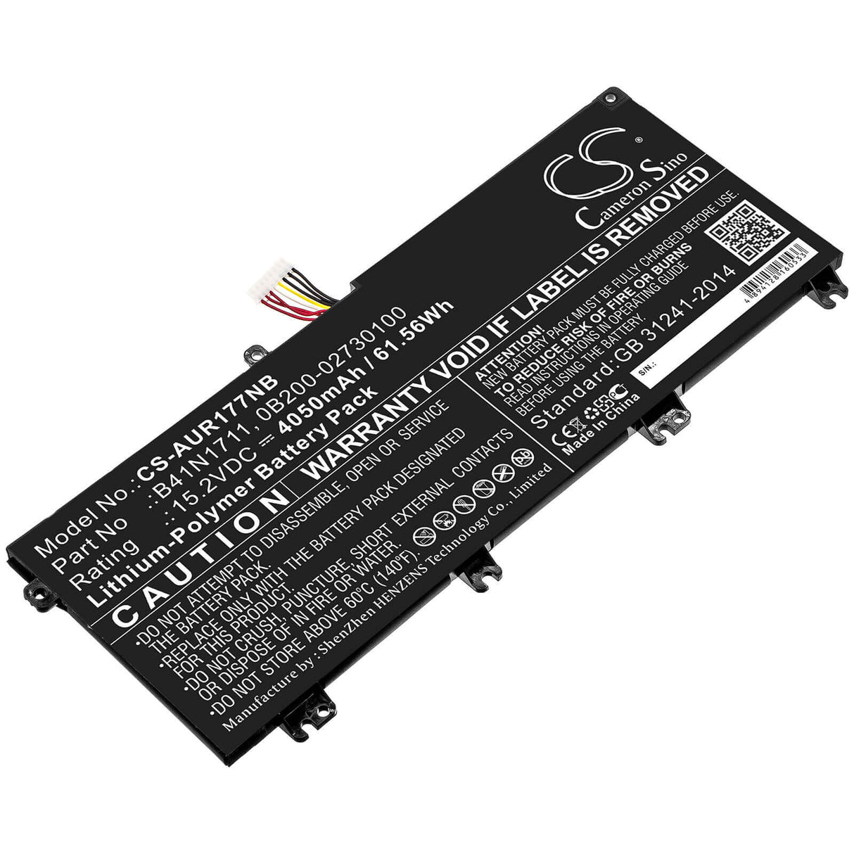 Battery For Asus, Fx503vd-0072c7300hq, Fx503vd-dm002t, Fx503vd-dm044t 15.2v, 4050mah - 61.56wh Notebook, Laptop Cameron Sino Technology Limited