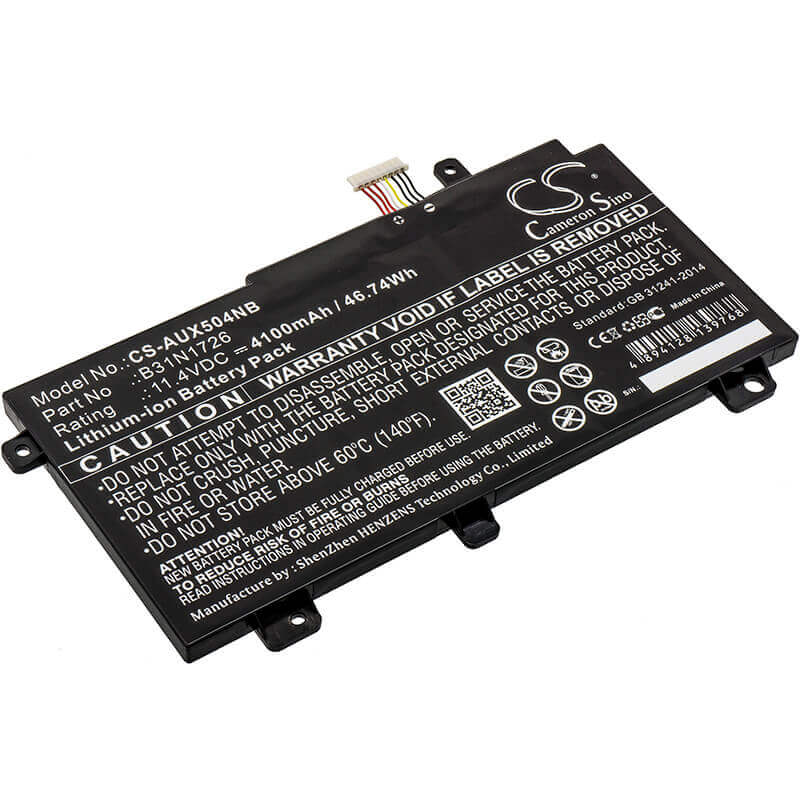 Notebook battery For Asus, Fx504, Fx504g, Fx504gd 11.4v, 4100mah - 46.74wh Notebook, Laptop Cameron Sino Technology Limited