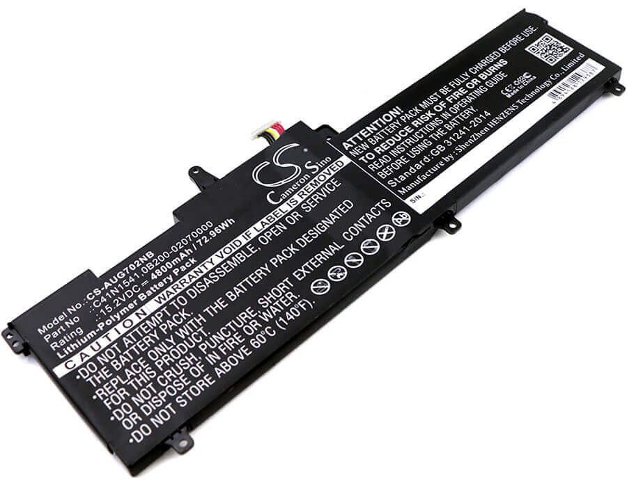 Battery For Asus, G702vm, G702vm-gc045t, G702vm-gc071t 15.2v, 4800mah - 72.96wh Notebook, Laptop Cameron Sino Technology Limited