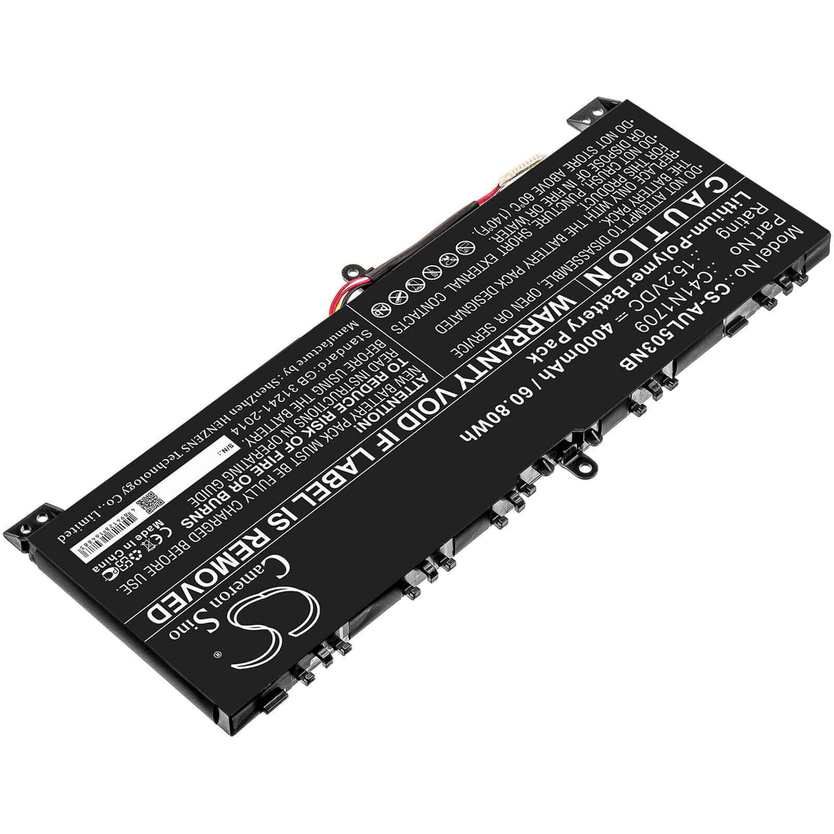 Battery For Asus, Gl503vs, Rog Strix Gl503vs-0041a7700hq, Rog Strix Gl503vs-dh74 15.2v, 4000mah - 60.80wh Notebook, Laptop Cameron Sino Technology Limited
