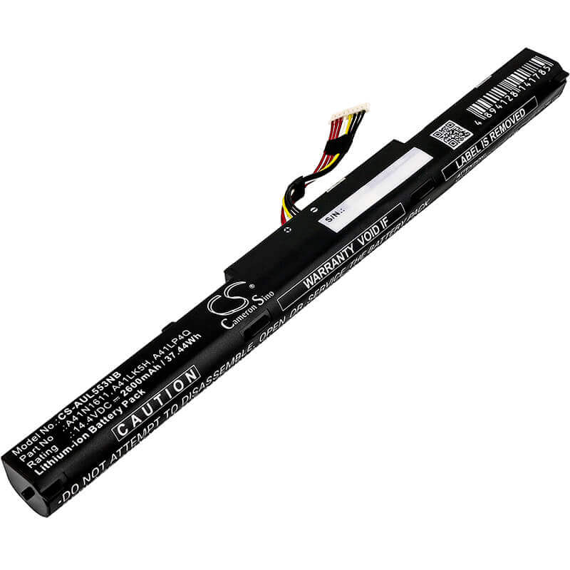 Battery For Asus, Gl553vd, Gl553vd-1a, Gl553vd-1b 14.4v, 2600mah - 37.44wh Notebook, Laptop Cameron Sino Technology Limited