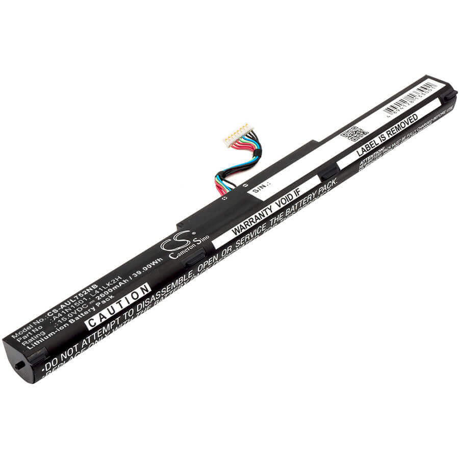 Battery For Asus, Gl752jw, Gl752vl, Gl752vl-1a, Gl752vl-2b 15v, 2600mah - 39.00wh Notebook, Laptop Cameron Sino Technology Limited