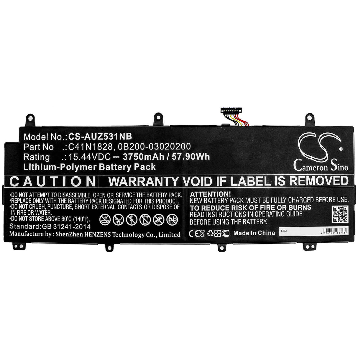 Battery For Asus, Gx531gv, Gx531gw, Gx531gw-78a27cb1 15.44v, 3750mah - 57.90wh Notebook, Laptop Cameron Sino Technology Limited