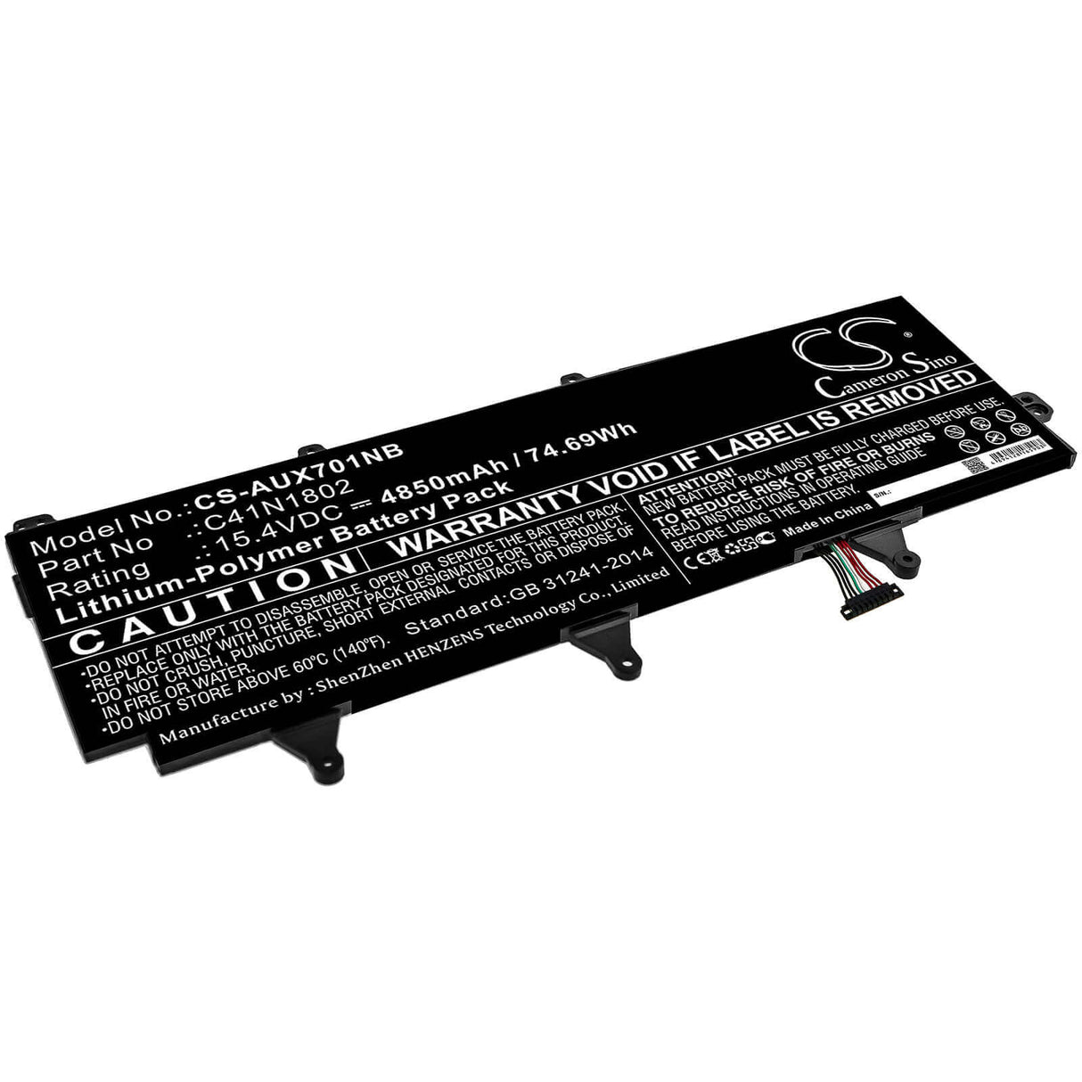Battery For Asus, Gx701g, Gx701gv-ev016t, Gx701gv-ev052t 15.4v, 4850mah - 74.69wh Notebook, Laptop Cameron Sino Technology Limited