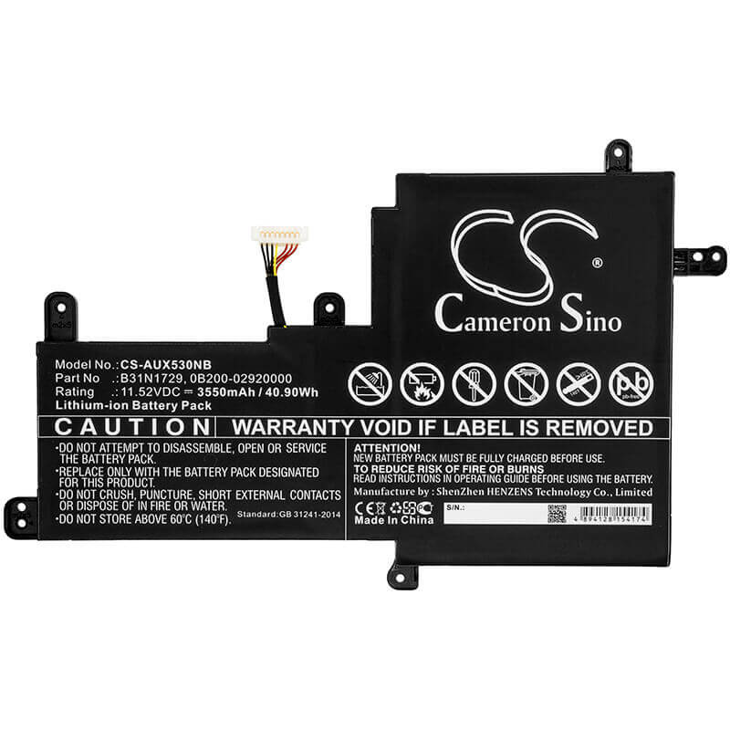 Battery For Asus, K530ff, P1502ff, S5300ff 11.52v, 3550mah - 40.90wh Notebook, Laptop Cameron Sino Technology Limited