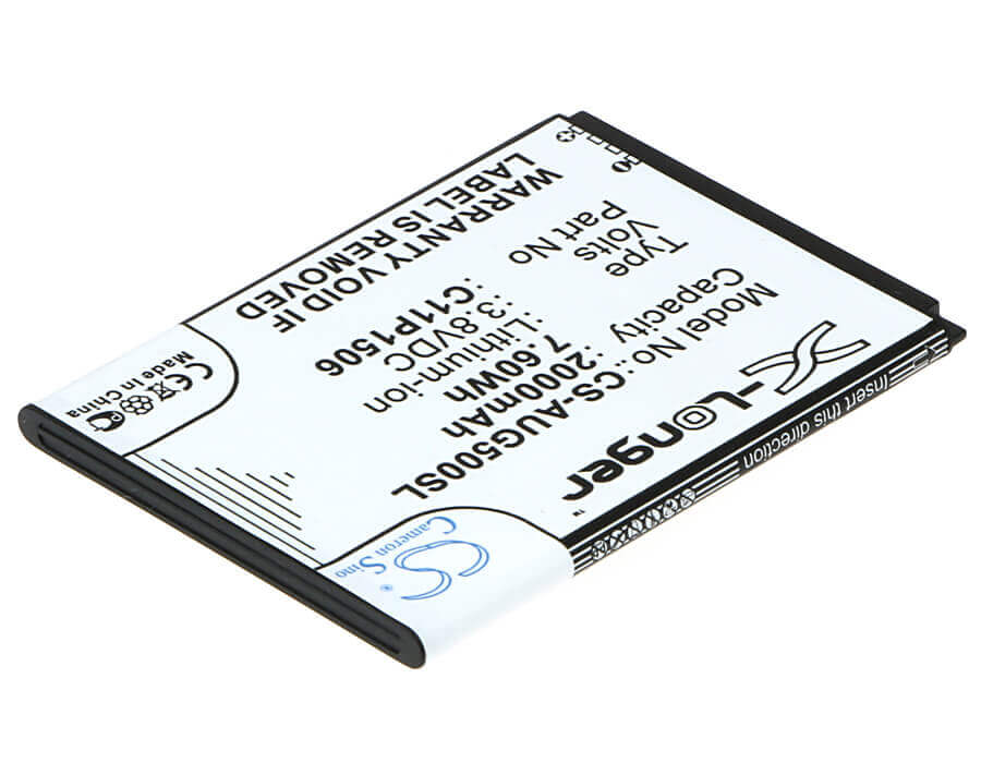 3.8V, Li-ion, 2000mAh, SmartPhone battery fits Asus, C11p1506, G500tg, Live Dual Sim, 7.6Wh Mobile, SmartPhone Cameron Sino Technology Limited (Smartphone)