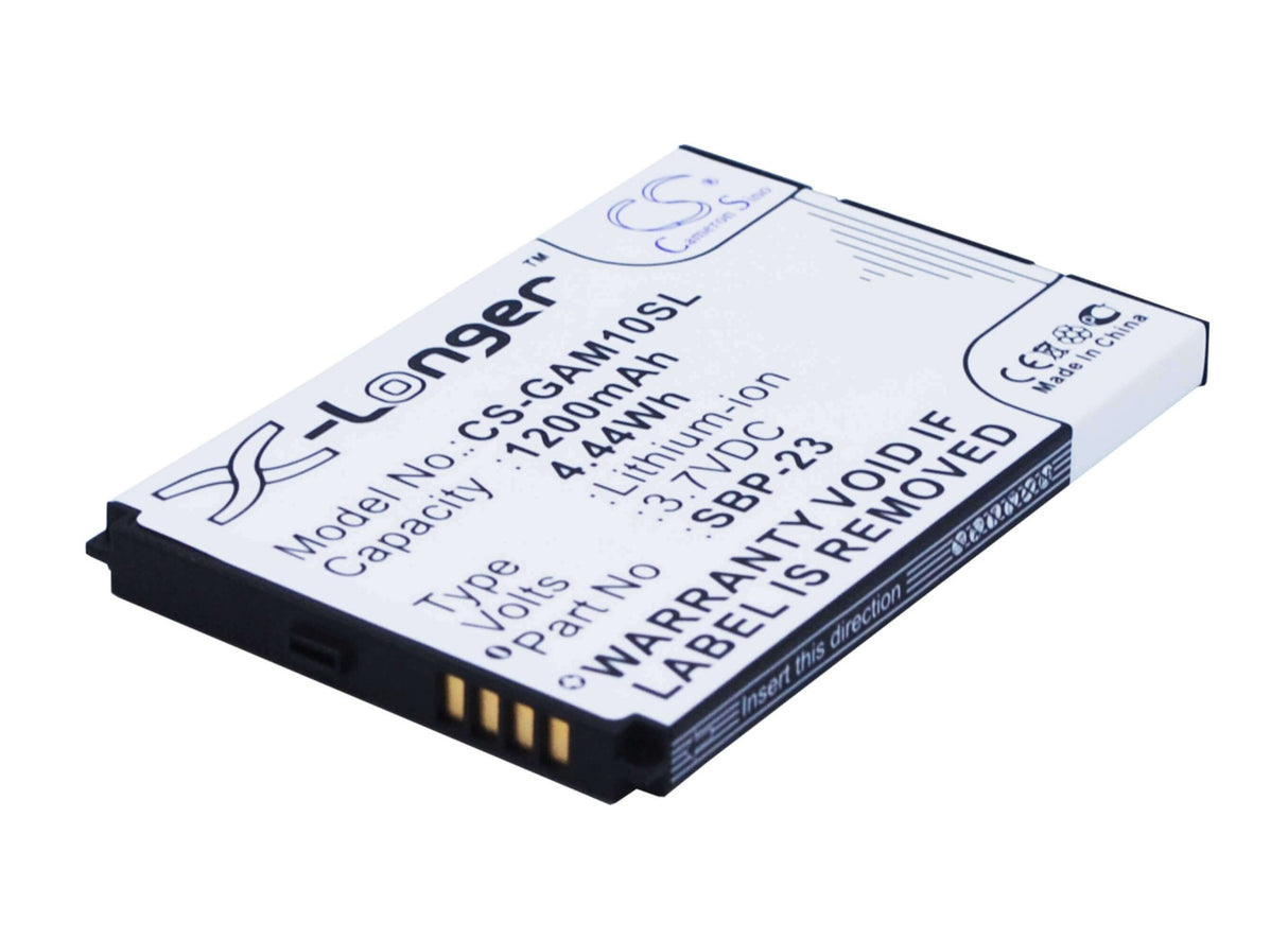 3.7V, Li-ion, 1200mAh, SmartPhone battery fits Garmin-asus, Asus, 361-00048-00, A10, M10, 4.44Wh Mobile, SmartPhone Cameron Sino Technology Limited (Smartphone)