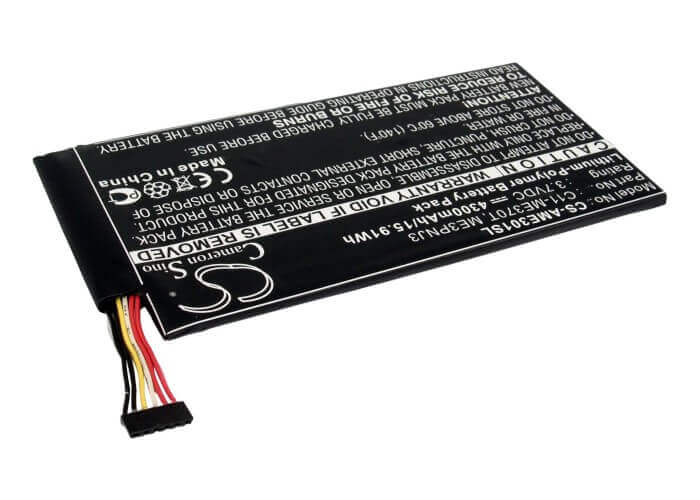 3.7V, Li-Polymer, 4300mAh, Tablet battery fits Google, Asus, 0b200-00120100m-a1a1a-219-17qe, Me370t, Memo Pad Me370t, 15.91Wh Tablet Cameron Sino Technology Limited