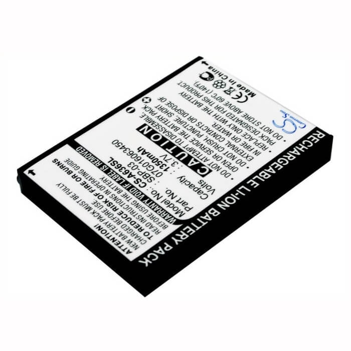 3.7V, Li-ion, 1350mAh, batterie GPS compatible avec Asus, Sbp-03, Mypal A630, Mypal A632, 5Wh GPS, Navigator Cameron Sino Technology Limited