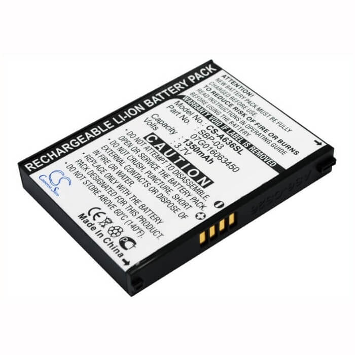 3.7V, Li-ion, 1350mAh, batterie GPS compatible avec Asus, Sbp-03, Mypal A630, Mypal A632, 5Wh GPS, Navigator Cameron Sino Technology Limited