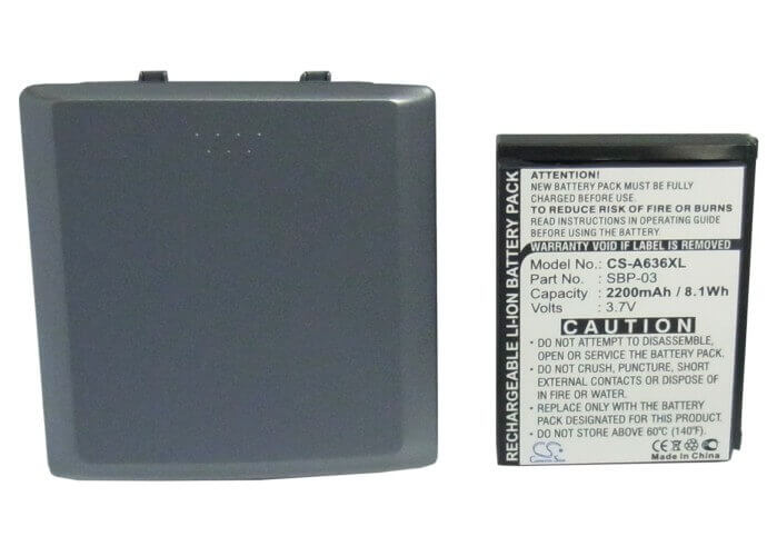 3,7V, Li-ion, 2200mAh, batterie GPS compatible avec Asus, Sbp-03, Mypal A630, Mypal A632, 8,14Wh GPS, Navigateur Cameron Sino Technology Limited (Suspendu)