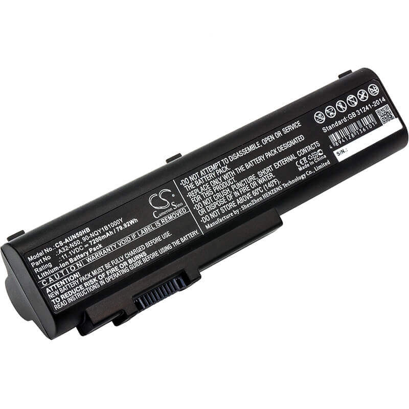 Battery For Asus N50, N50a, N50e 11.1v, 7200mah - 79.92wh Notebook, Laptop Cameron Sino Technology Limited
