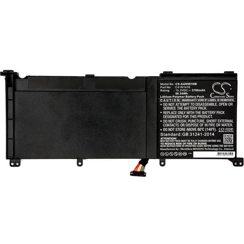 Battery For Asus N501jw-1a, G60jw4720, N501jw-1b 15.2v, 3700mah - 56.24wh Notebook, Laptop Cameron Sino Technology Limited