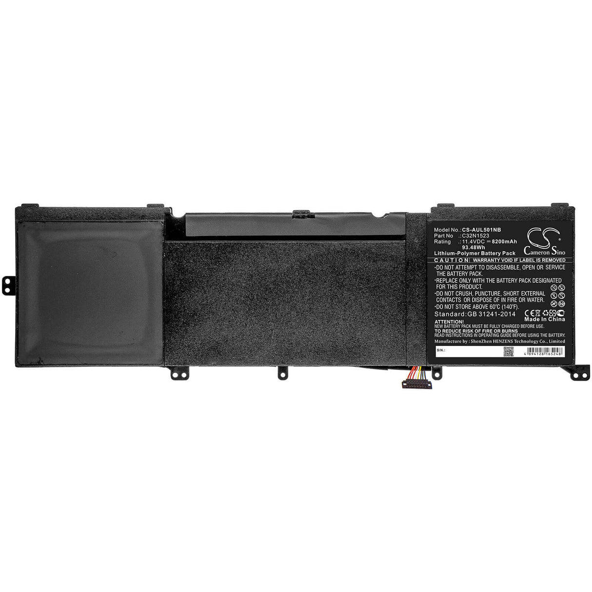 Battery For Asus, N501l, Ux501vw-f1020, Ux501vw-fy010t 11.4v, 8200mah - 93.48wh Notebook, Laptop Cameron Sino Technology Limited