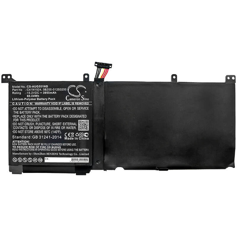 Battery For Asus, N501vw-2b, Rog G501vw, Rog G501vw-bsi7n25 15.2v, 4300mah - 65.36wh Notebook, Laptop Cameron Sino Technology Limited