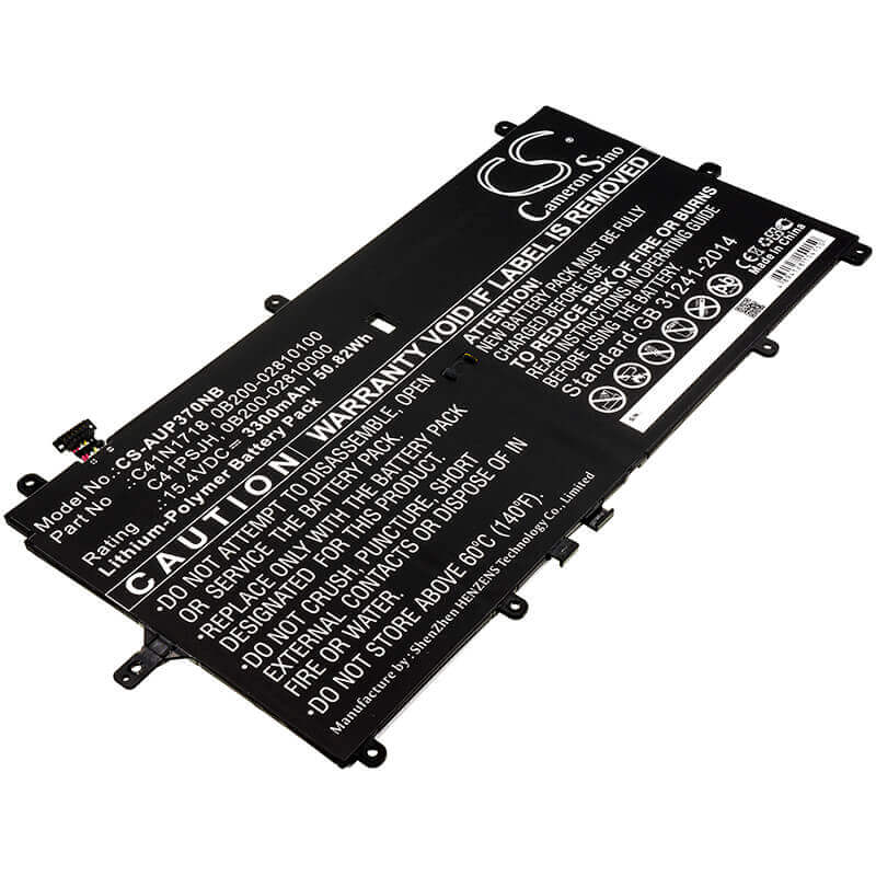 Battery For Asus, Novago Tp370ql, Novago Tp370ql-el002t, Novago Tp370ql-el019t 15.4v, 3300mah - 50.82wh Notebook, Laptop Cameron Sino Technology Limited