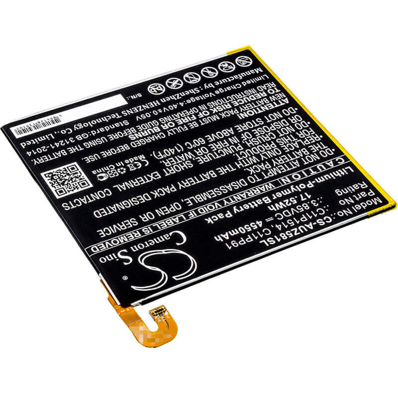 3.85V, Li-Polymer, 4550mAh, Tablet battery fits Asus, 0b200-01970000, P008, Z581kl, 17.52Wh Tablet Cameron Sino Technology Limited