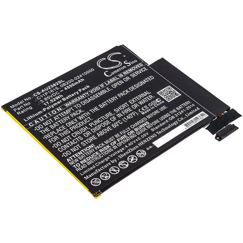 3.85V, Li-Polymer, 4550mAh, Tablet battery fits Asus, 0b200-02410000, P00j, Zenpad Z8s, 17.52Wh Tablet Cameron Sino Technology Limited